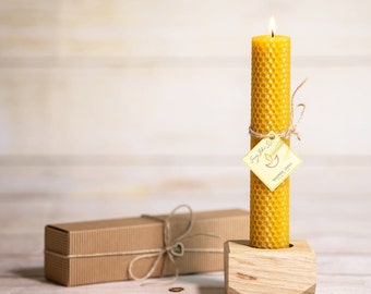 Vela de pilar de cera de abeja natural, vela de cera de abeja, regalo de vela de miel, velas de cera de abeja de decoración del hogar, velas de decoración de bodas