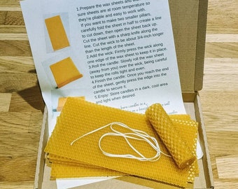 DIY Beeswax Candle making kit, Beeswax candle rolling kit, DIY Natural Beeswax Candle making kit, Make your own candle, DIY christams gift