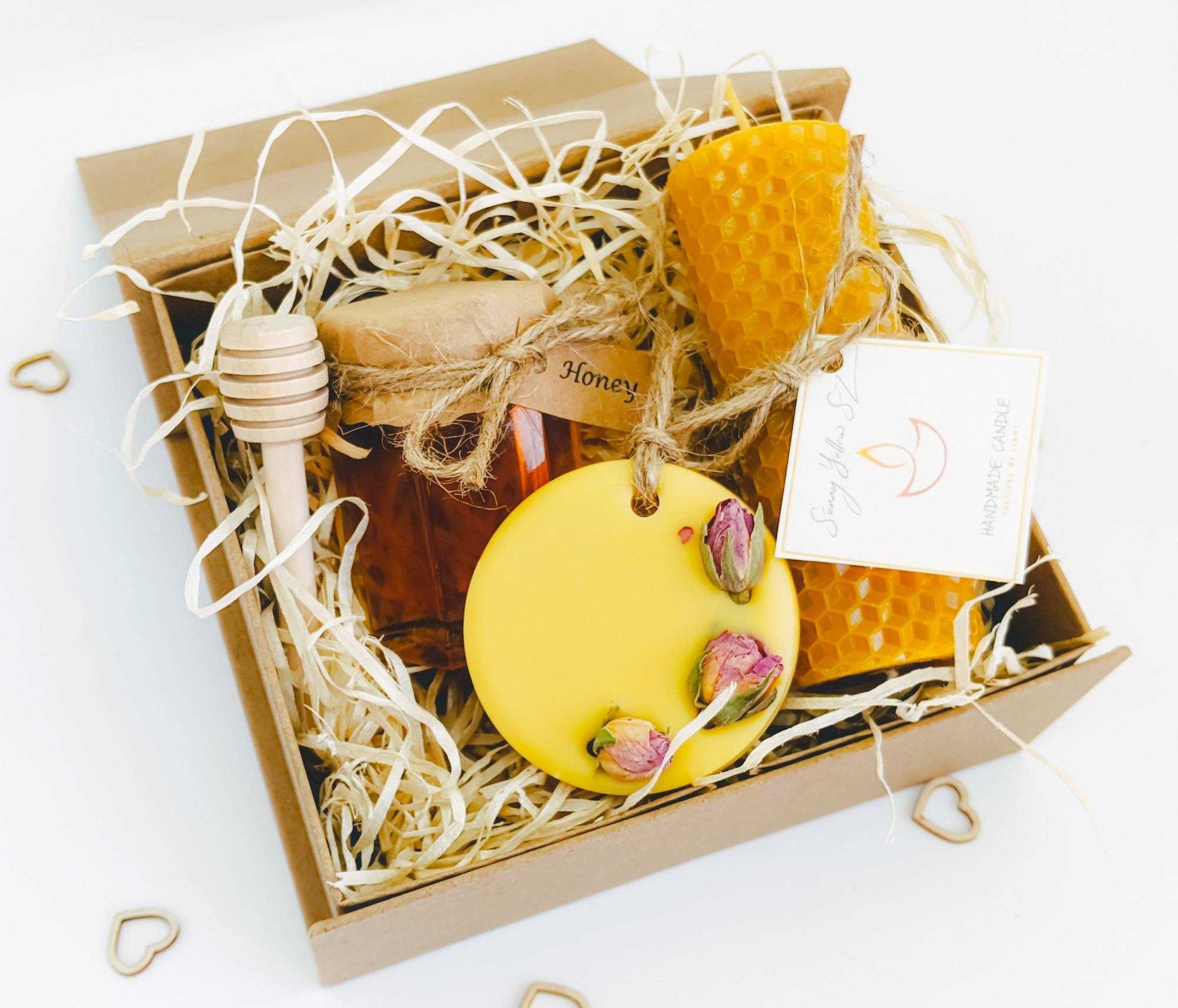 Honey Gift Set Beeswax Candle Gift Set Honey and Soap Gift Etsy UK