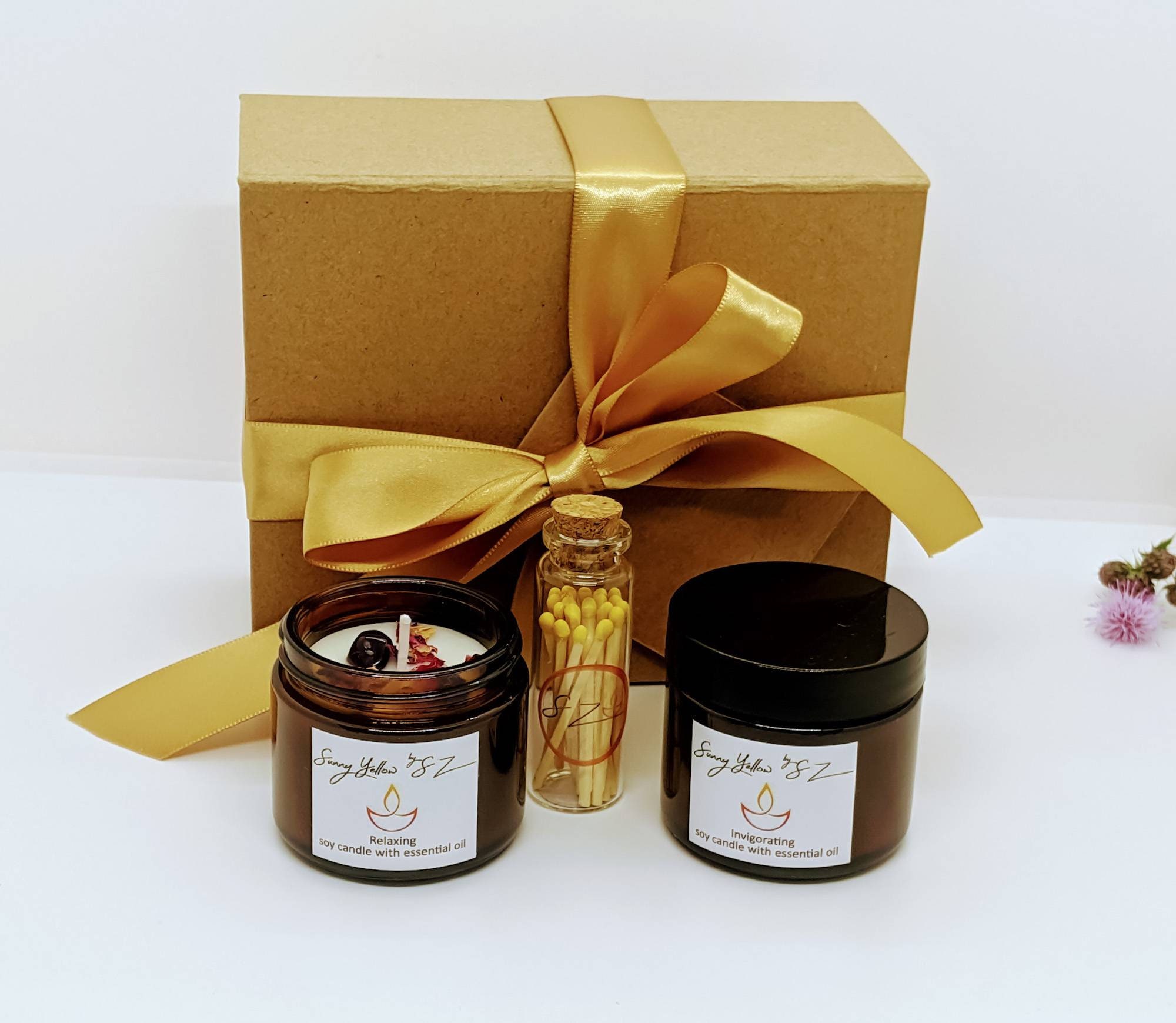 Relax Gift Set Candles Natural Soy Candles Gift Set Essential | Etsy
