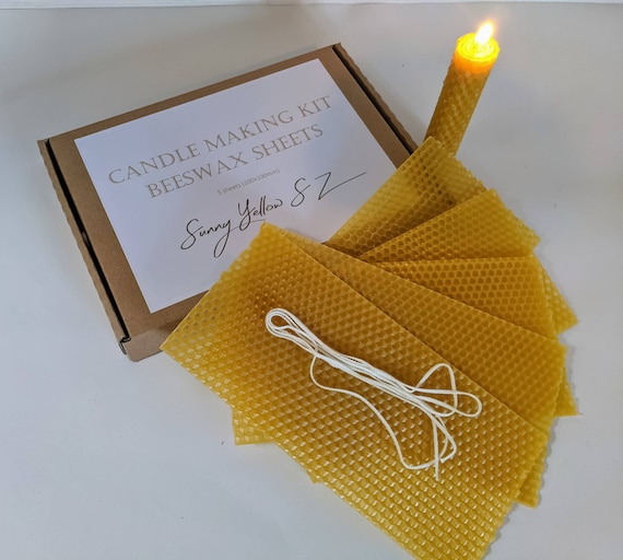 Natural Beeswax Sheets, Eco Friendly Wax Sheets, Beeswax for Candle Making,  100% Pure Beeswax, Free Shipping. 