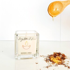 Scented Soy Candle Dark honey & Tobacco, Luxury candles, Hand made  strong  scented soy candle