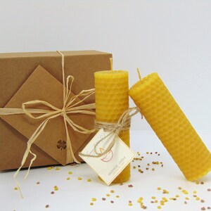 Thank You Personalised Candle Gift Box, Honeycomb beeswax Candle Gift Set, Sustainable Non-toxic candle gifts, Eco Friendly Candle Gifts set