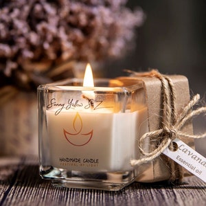 Lavender Aromatherapy candle, Relaxing Lavender candle, Natural  soy candle