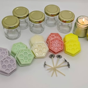 Candle making Kit, Candles DIY kit, DIY Soy wax candle making kit,  Create you own candles, Beginners candle kit, Creative gift set
