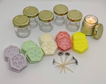 Candle making Kit, Candles DIY kit, DIY Soy wax candle making kit,  Create you own candles, Beginners candle kit, Creative gift set
