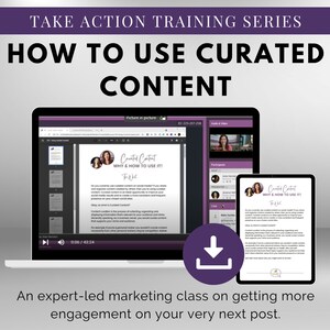 TAT - How to Use Curated Content Masterclass | Content Help for Small Business Owners | How-to Create Content That Converts Digital Course