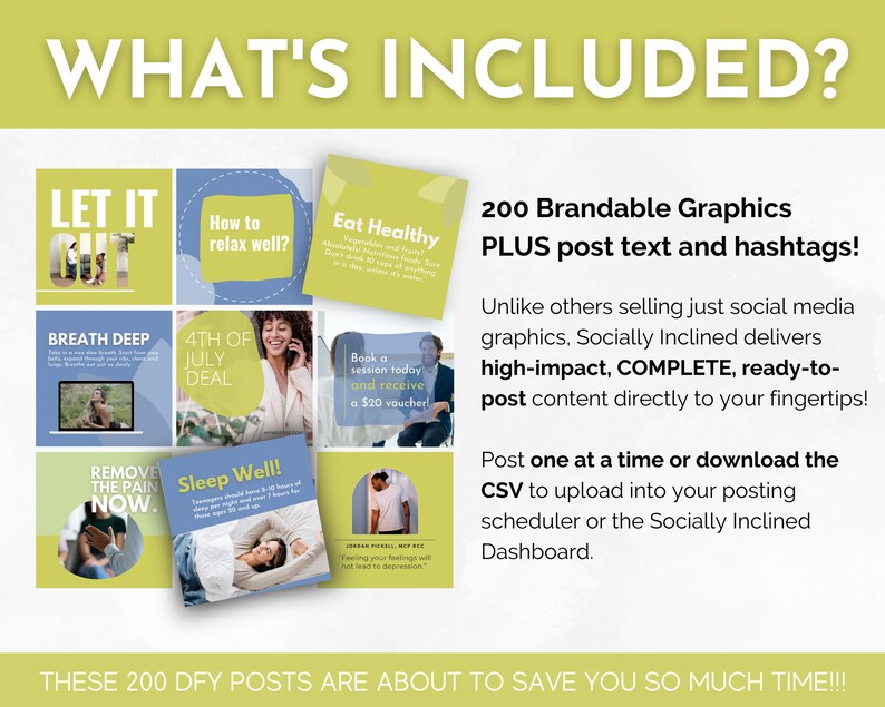 Mental Health Social Media Content Bundle - 150 Niche Posts, Ready-to ...