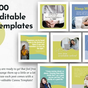 Mental Health Social Media Content Bundle - 150 Niche Posts, Ready-to ...