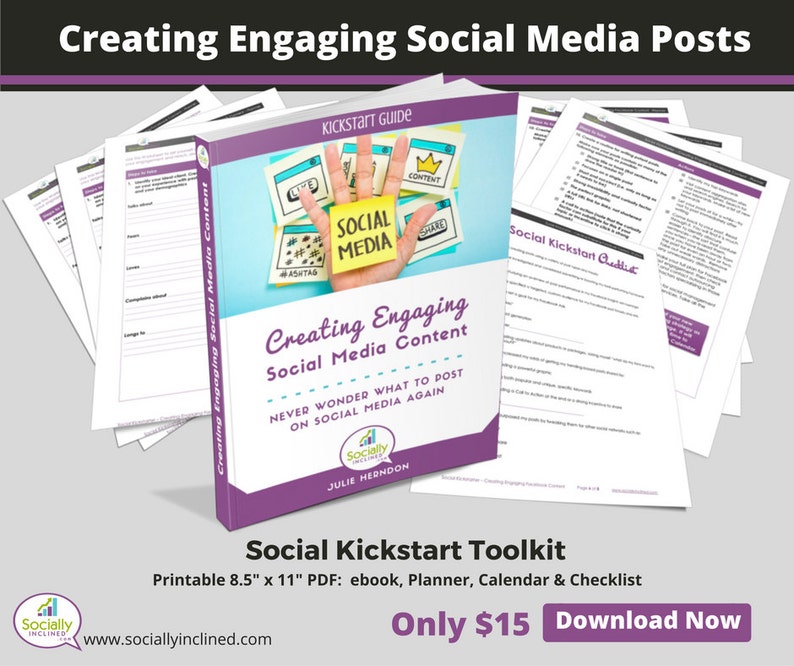 Creating Engaging Social Media Content Toolkit Social Media Marketing Planner, Ebook, Checklist and Calendar image 1