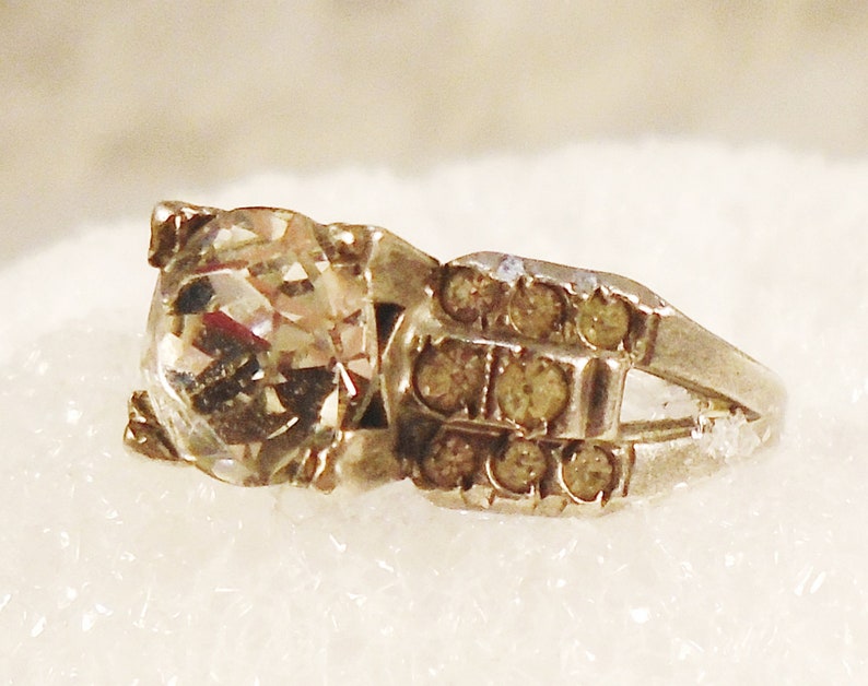 Art Deco Engagement Ring Art Deco Paste Ring 17stone Ring Etsy
