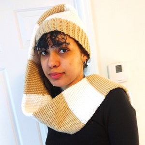 Made to Order Long Tail Striped Toboggan Hat, You Choose Colors, Long Stocking Cap, Handmade Crochet Hat, Unisex Winter Hat, Holiday Hat.