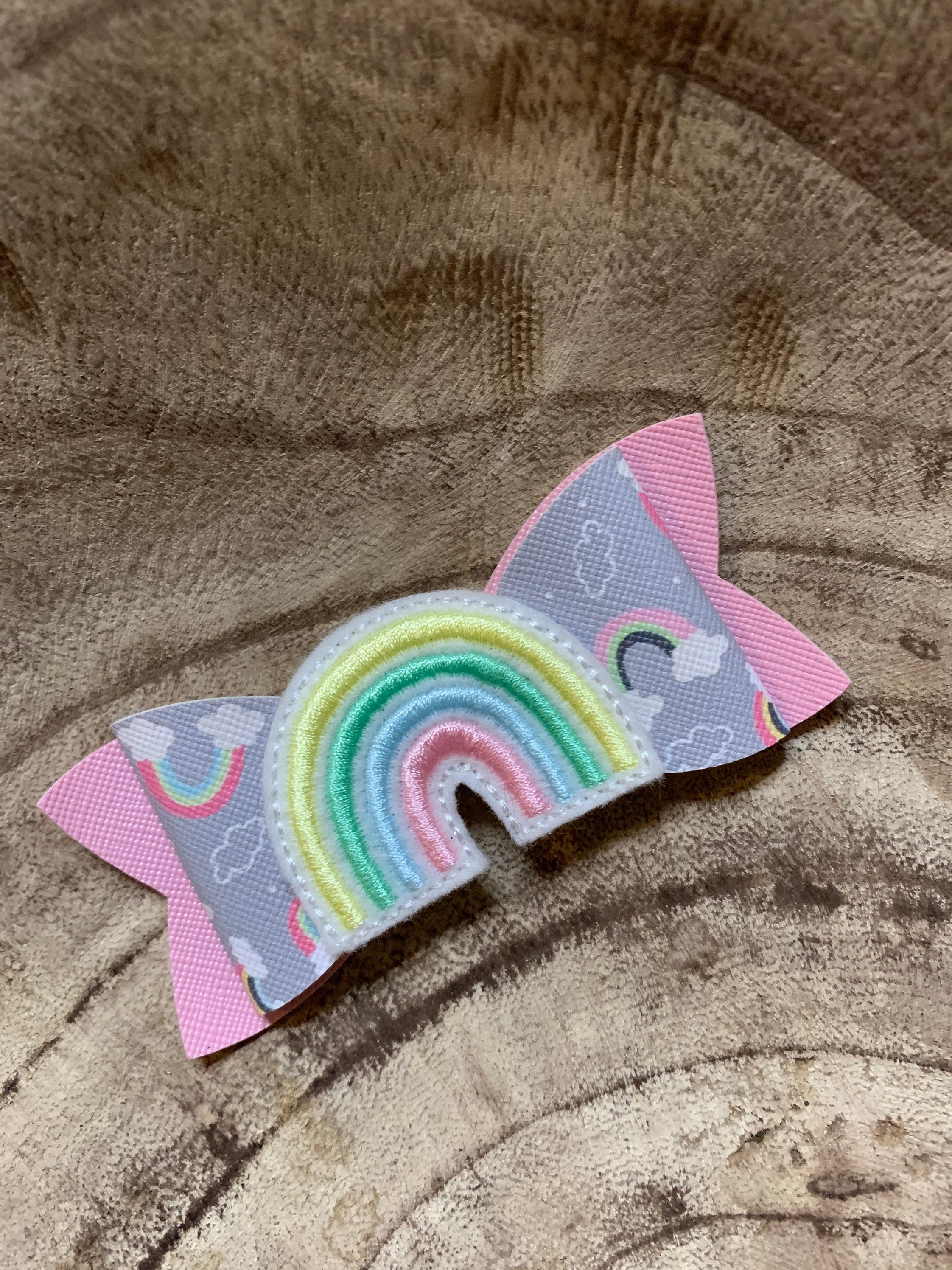 pastel rainbow bow tie