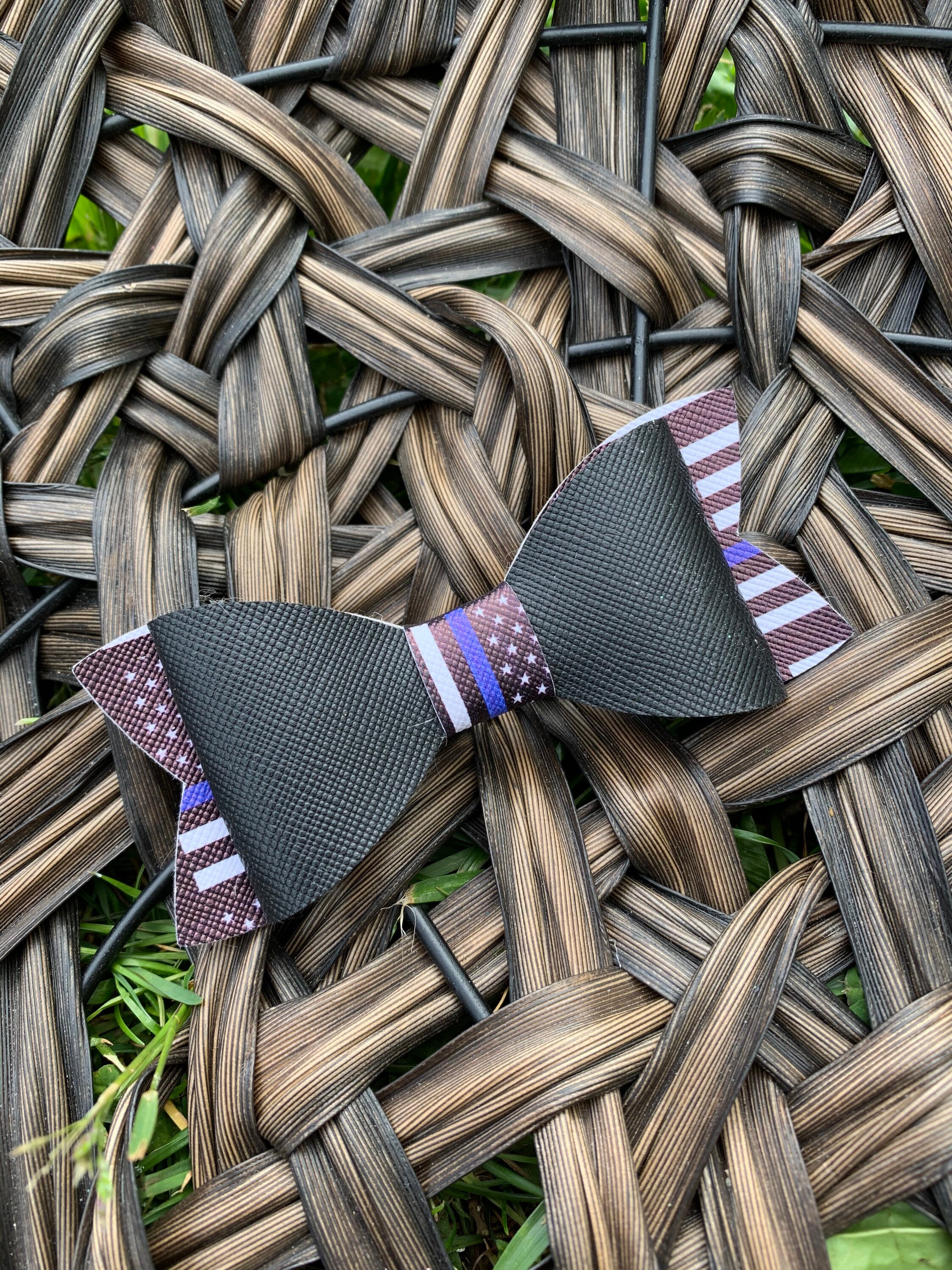 thin blue line bow tie