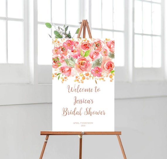 Bridal Shower Decorations Rose Gold Decor