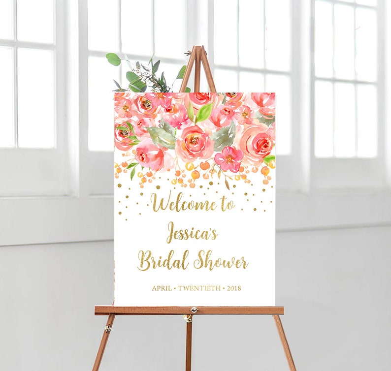 Bridal Shower Decorations Gold Decor Welcome