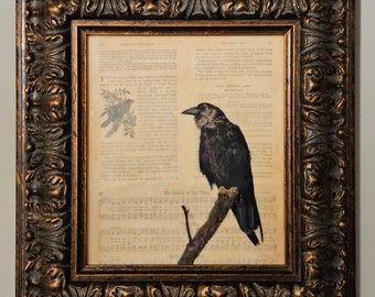 The Shadow of Thy Wing - Original Encaustic Crow Painting