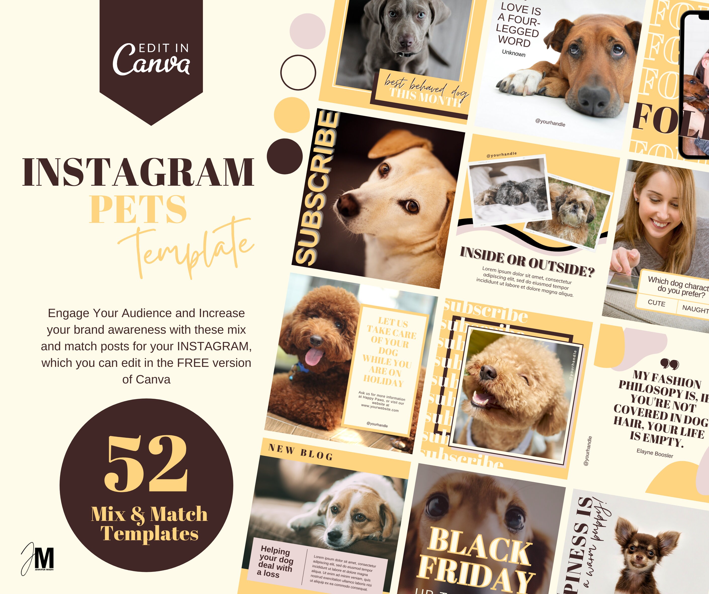 PETS INSTAGRAM ENGAGEMENT Booster, Social Media Posts for Dog and Pet ...
