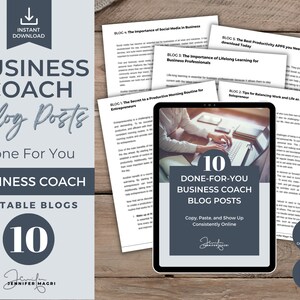 Business Coach Blogs | Done For You Business Coach Blogs | PLR Blogs | Pre-Written Business Blogs for Coaches | Word Doc & Google Doc