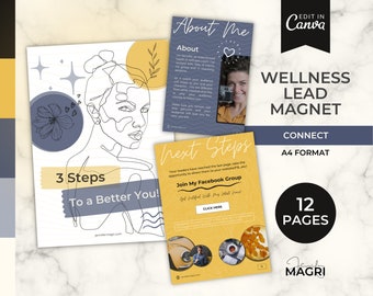 Lead Magnet Creator Kit, Canva Template für Coaches. List Building Lead Magnet für Wellness Coaches, Health & Fitness Coaches, Yoga Coaches