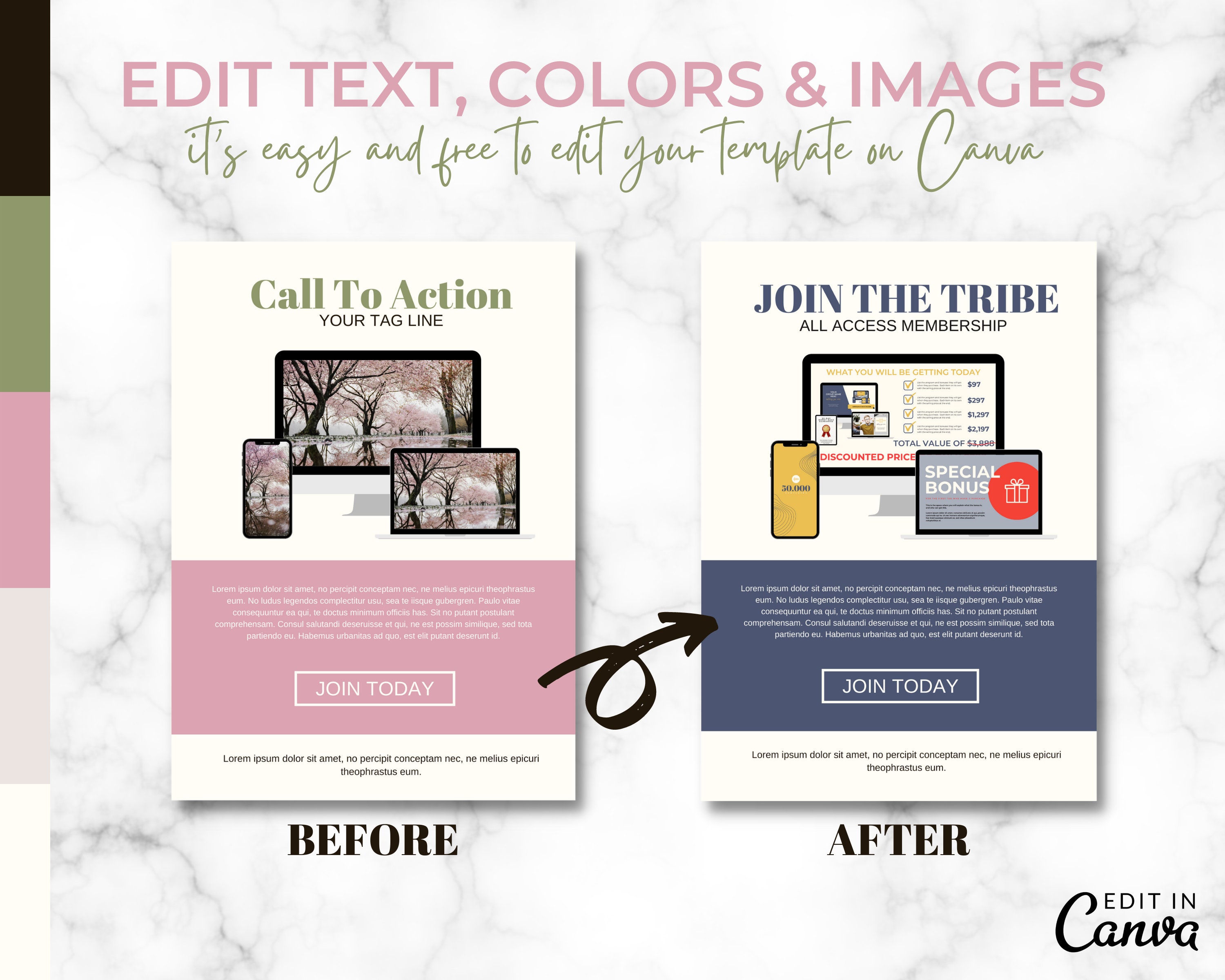 Ebook Template for Canva, Workbook Canva Template for Course Creators ...