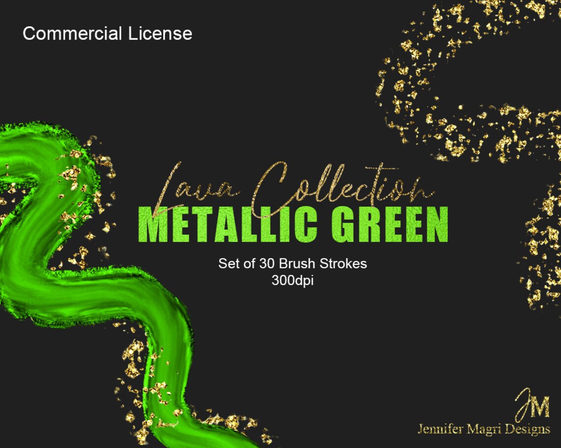 Download Metallic Green and Gold Shimmery Glitter Brush Strokes ...