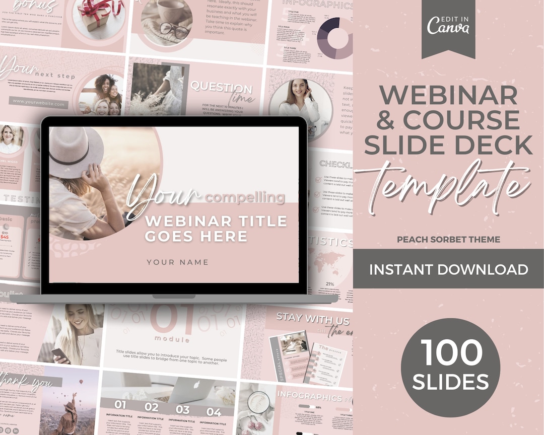 Course End Slide WEBINAR SLIDES TEMPLATE for Coaches, Online Course Creators. Webinar ...