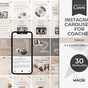 Instagram Carousel Posts for Canva, Instagram Posts, Instagram Carousel Template, Canva Templates for Instagram, IG Carousel Posts, Neutral