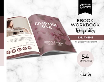 WORKBOOK TEMPLATE CANVA for Coaches, Course Creators, Bloggers. Lead Magnet for Coaches, Ebook Canva Template, Elegant Lead Magnet