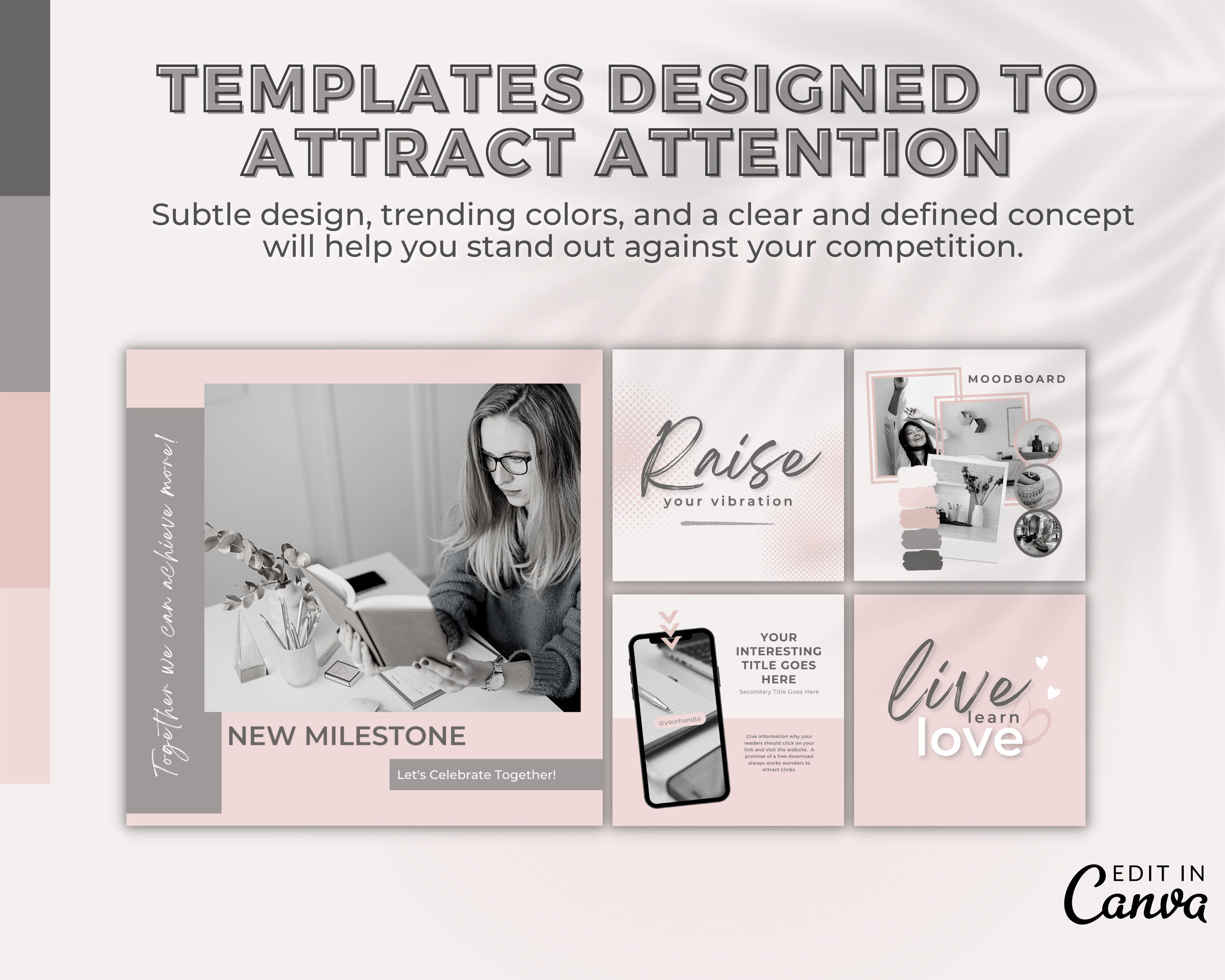 COACHING INSTAGRAM TEMPLATE Bundle - Canva Templates, Engaging ...