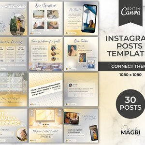 Instagram Template Canva - Gradient Background - Instagram Branding Canva Template - Instagram Engagement Booster - Coaching Instagram Posts