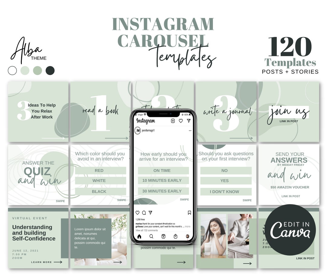 Instagram Carousel Posts - Canva Template for Coaches, Course Creators ...