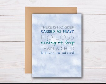 death of child card etsy