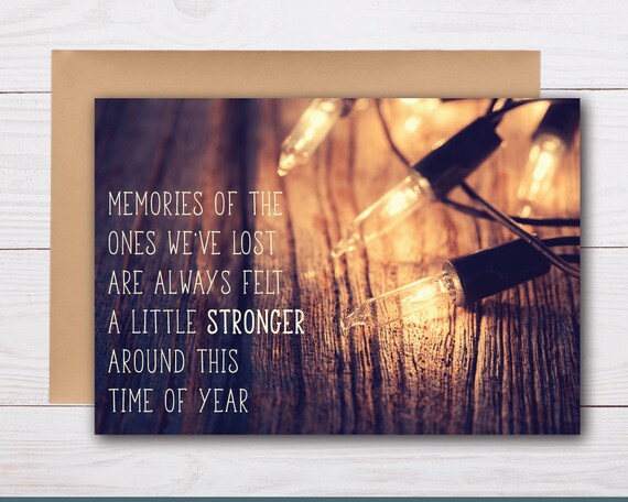 Holiday Sympathy Supportive Holiday Bereavement Card Etsy