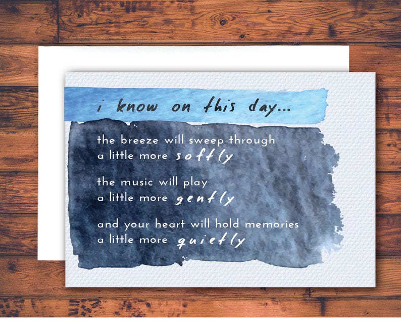 Thinking of You / Sympathy Card Condolence Card Grief Card Etsy