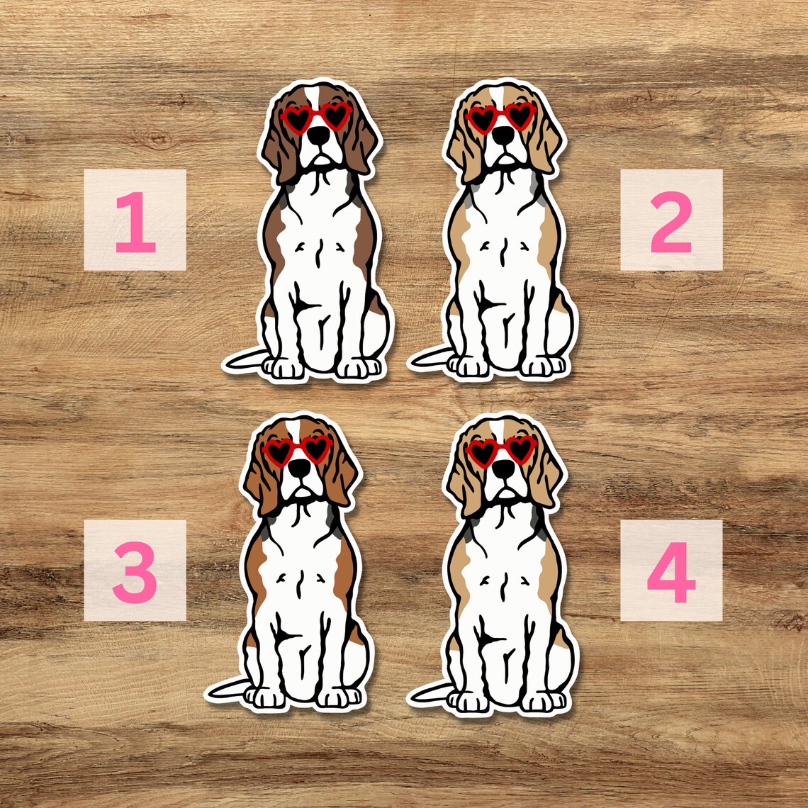 Beagle Sticker | Cute | Sticker | Glossy Sticker | Waterproof Sticker ...