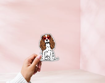 Cavalier King Charles Spaniel Sticker Dog Mom Waterproof Sticker Vinyl Sticker Water Bottle Sticker laptop sticker