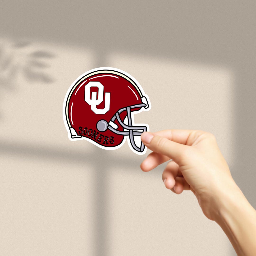 Oklahoma Sooners Helmet Sticker - Waterproof Vinyl Decal - Etsy