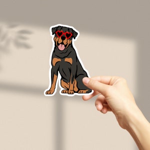 Rottweiler Sticker | Cute | Sticker | Glossy Sticker | Waterproof Sticker | Vinyl Sticker | Water Bottle Sticker | laptop sticker