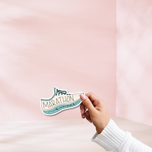 Runner Sticker Marathon Runner Athlete Sticker Glossy Sticker Waterproof Sticker Vinyl Sticker Water Bottle Sticker laptop sticker