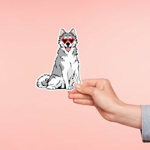 Alaskan Malamute Sticker | Dog | Sticker | Glossy Sticker | Waterproof Sticker | Vinyl Sticker | Water Bottle Sticker | laptop sticker