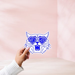 University of Kentucky Sticker Wildcats Sticker SEC Glossy Sticker Waterproof Sticker Vinyl Sticker Water Bottle Sticker laptop sticker