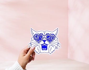 Kentucky Wildcats Car Decal - Removable 5" X 6" Vinyl Cling, Officially Licensed NCAA, Reusable - View #11