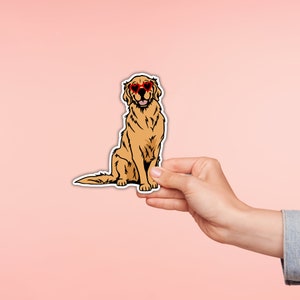 Golden Retriever Sticker | Cute | Sticker | Glossy Sticker | Waterproof Sticker | Vinyl Sticker | Water Bottle Sticker | laptop sticker