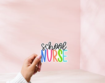 School Nurse Vinyl Sticker | Water Bottle, Laptop Decal