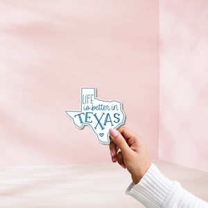 Texas Sticker Texas Life Sticker Texas Glossy Sticker Waterproof Sticker Vinyl Sticker Water Bottle Sticker laptop sticker