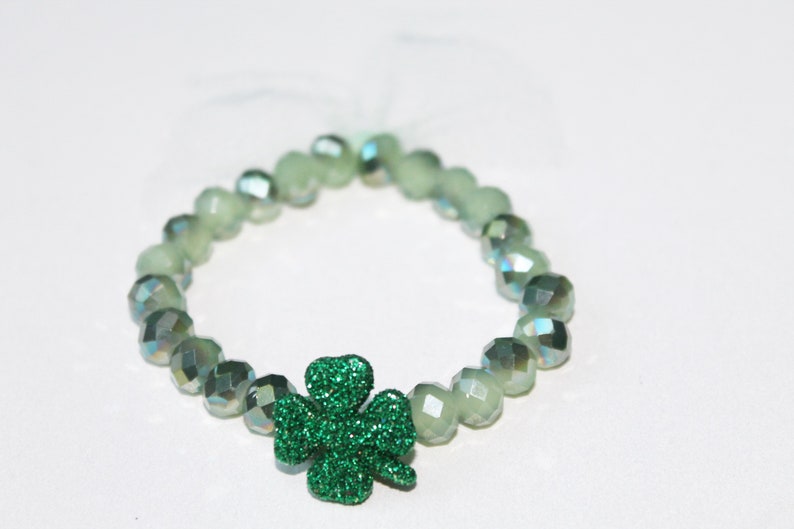 Saint Patrick/'s Bracelet Beaded Bracelet Tulle Bracelet Bracelet for mom Gift for Daughter Bracelet for girls St Patrick/'s Bracelet
