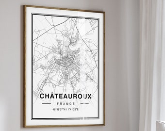 Mapa de Chateauroux Francia