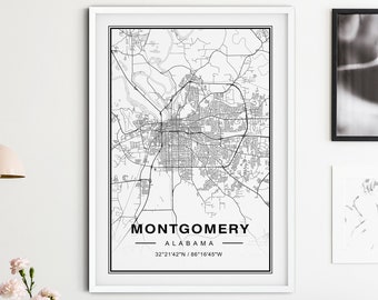 Montgomery Map, Montgomery AL Map, Montgomery Alabama Map
