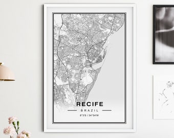Recife Map, Recife Brazil Map